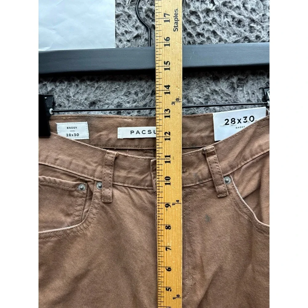 NWD Pacsun Corduroy Patch Double Knee Baggy Carpenter Pants Brown Size 28 x 30